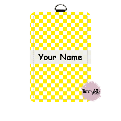 Checkered - Custom ID Badge Holder