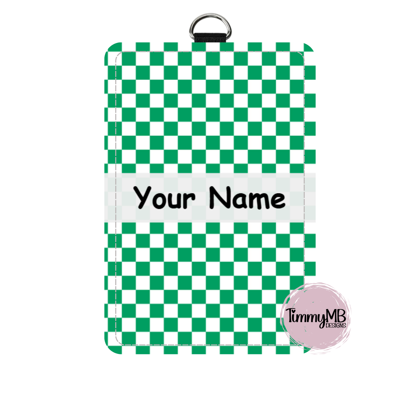 Checkered - Custom ID Badge Holder