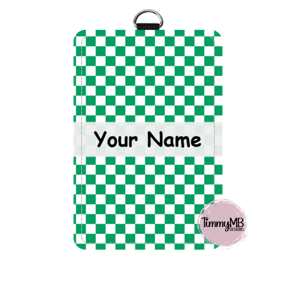 Checkered - Custom ID Badge Holder