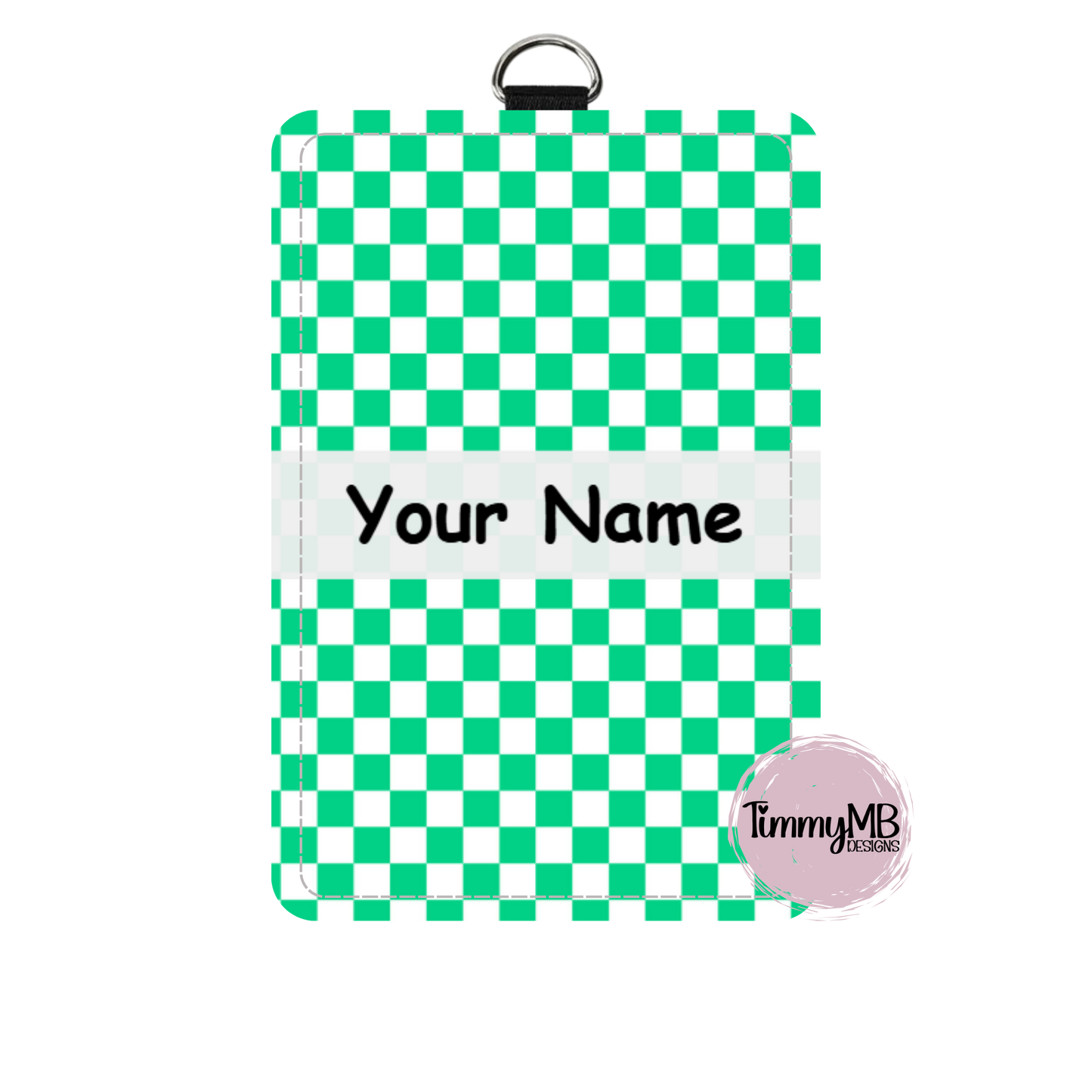 Checkered - Custom ID Badge Holder