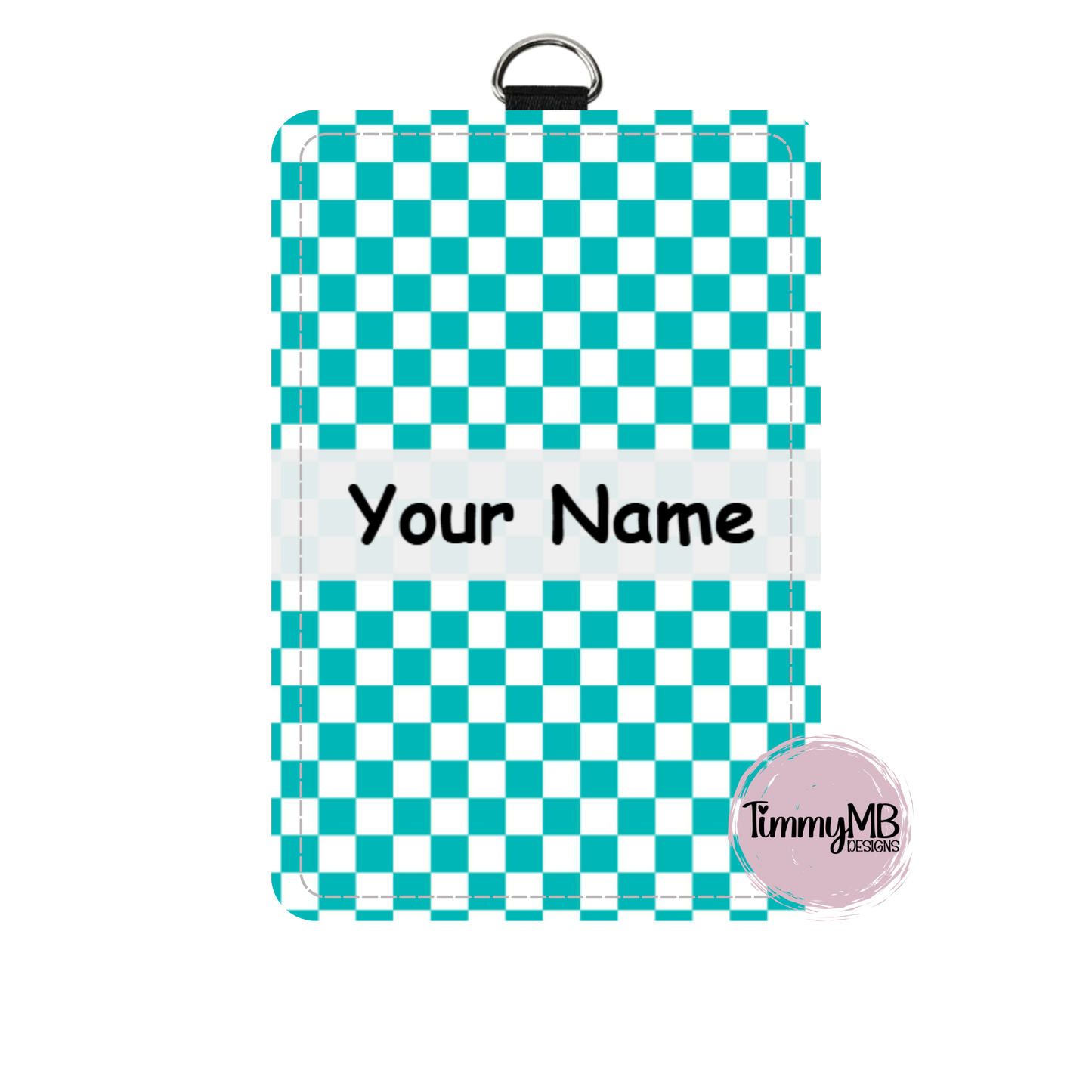 Checkered - Custom ID Badge Holder