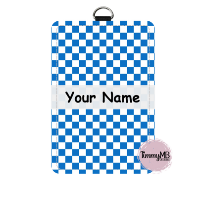 Checkered - Custom ID Badge Holder