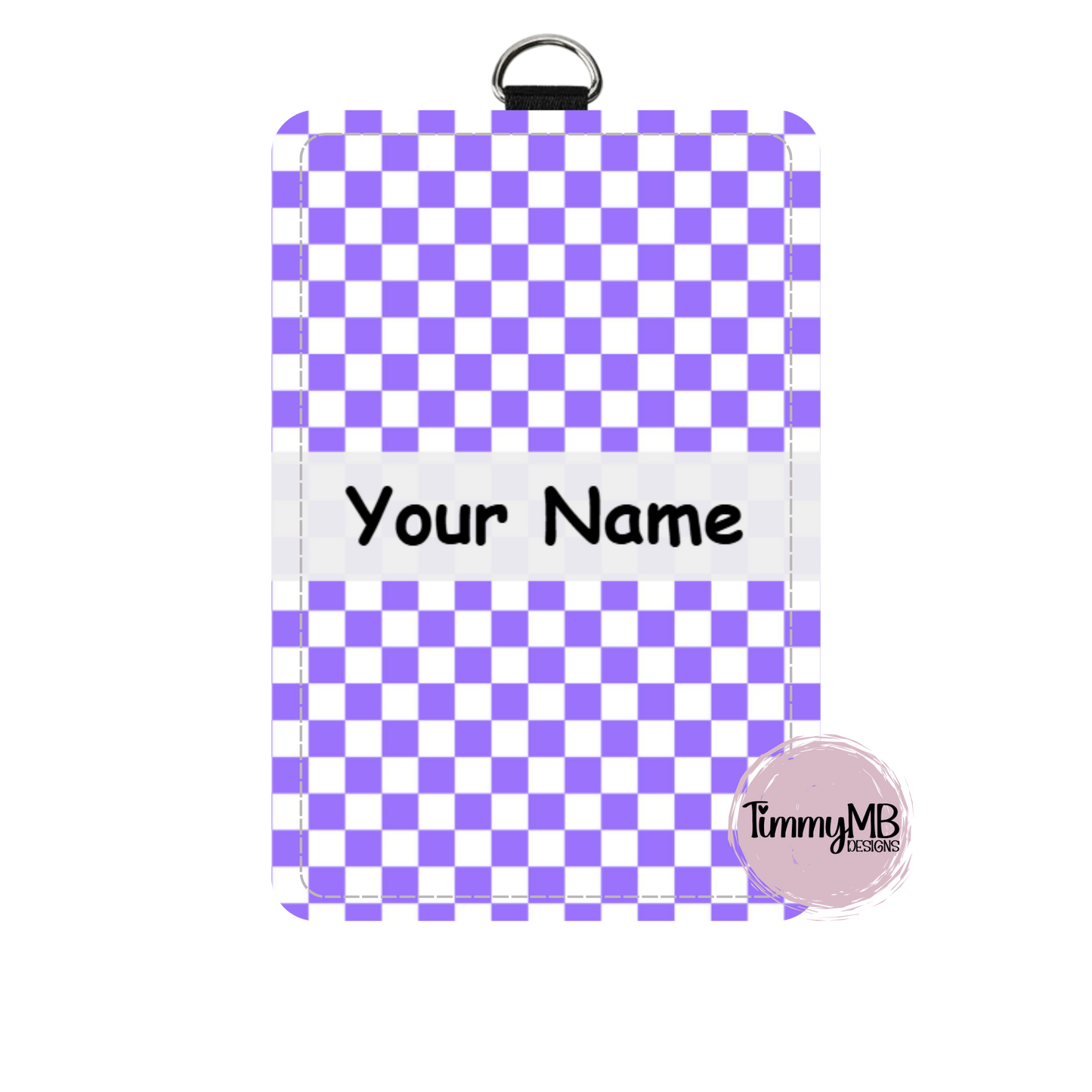 Checkered - Custom ID Badge Holder