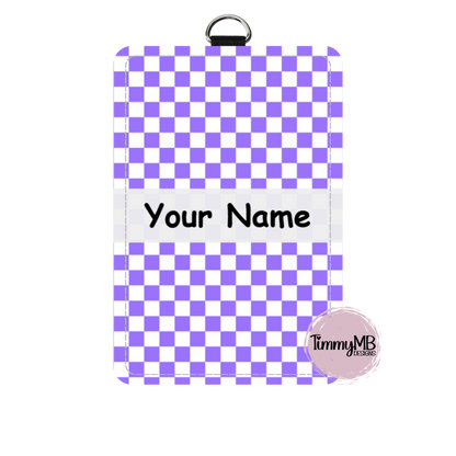 Checkered - Custom ID Badge Holder