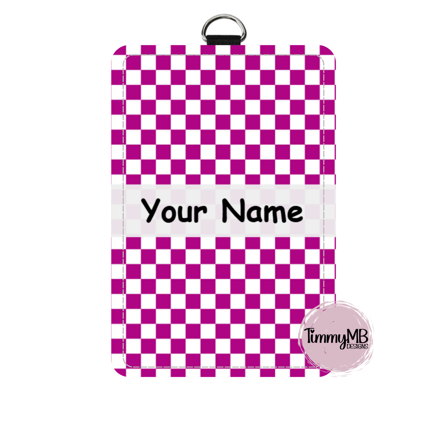 Checkered - Custom ID Badge Holder