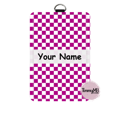Checkered - Custom ID Badge Holder