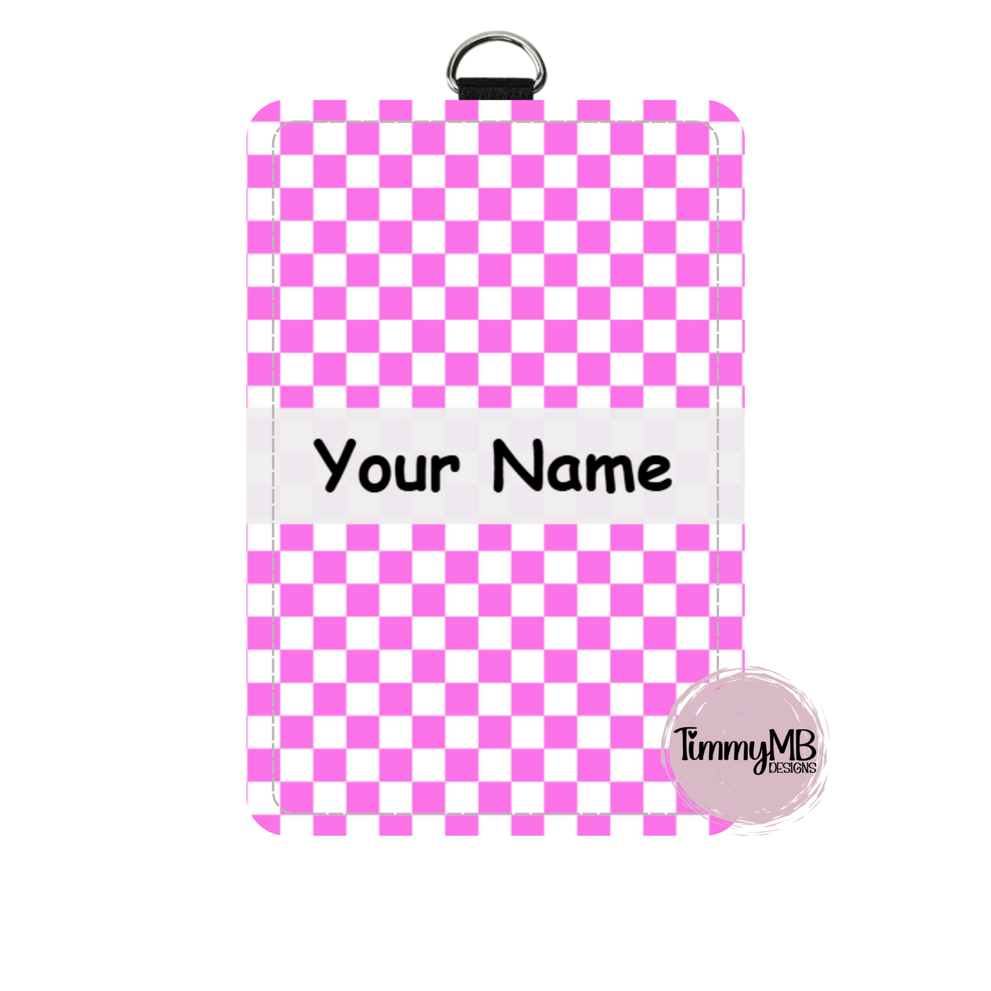 Checkered - Custom ID Badge Holder