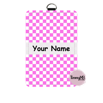 Checkered - Custom ID Badge Holder