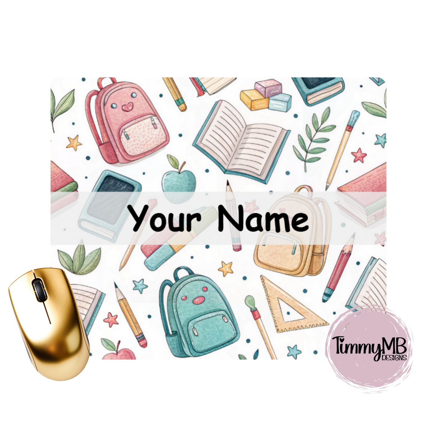 School Supplies: Backpack - Custom Mouse Pad