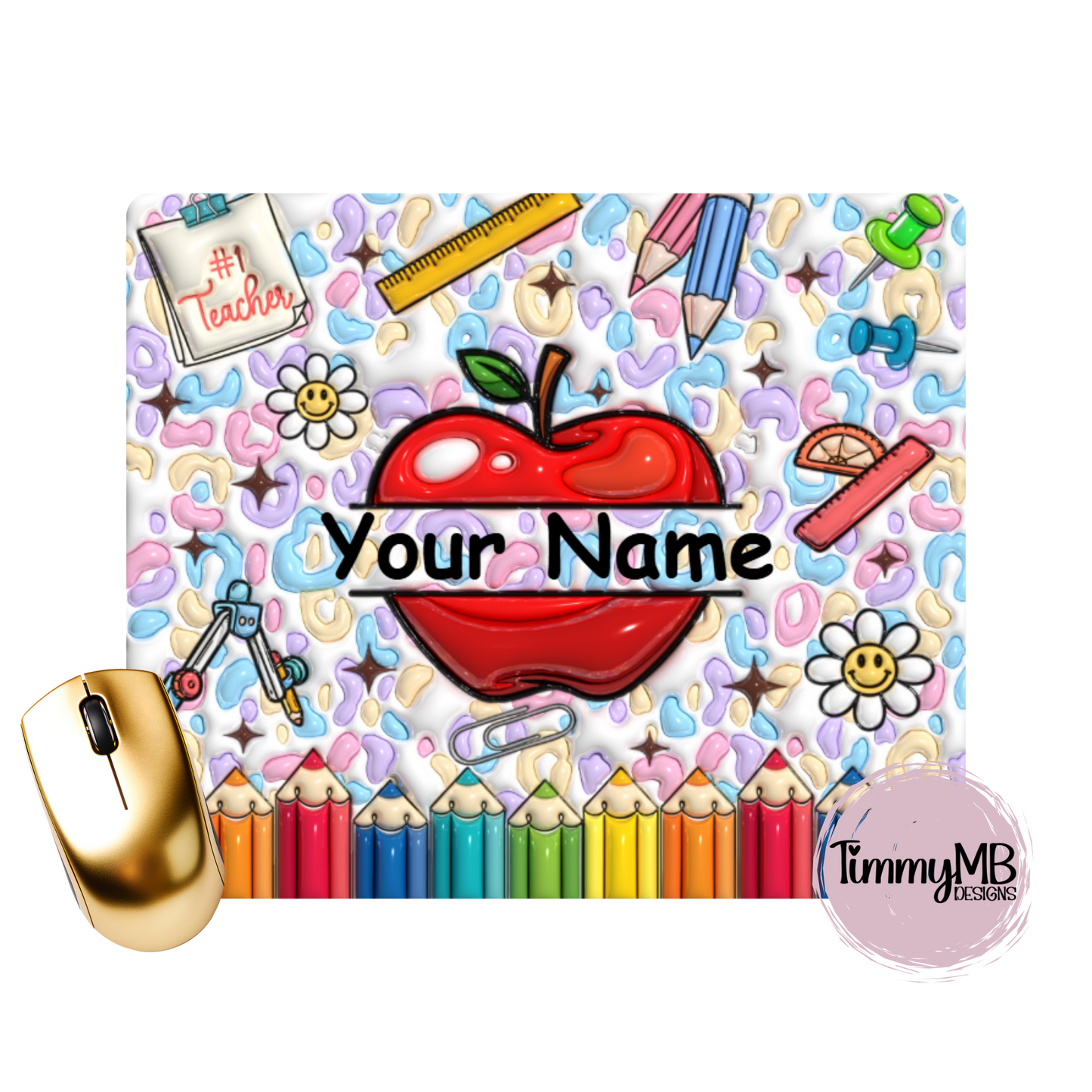 Bubble Apple - Custom Mouse Pad