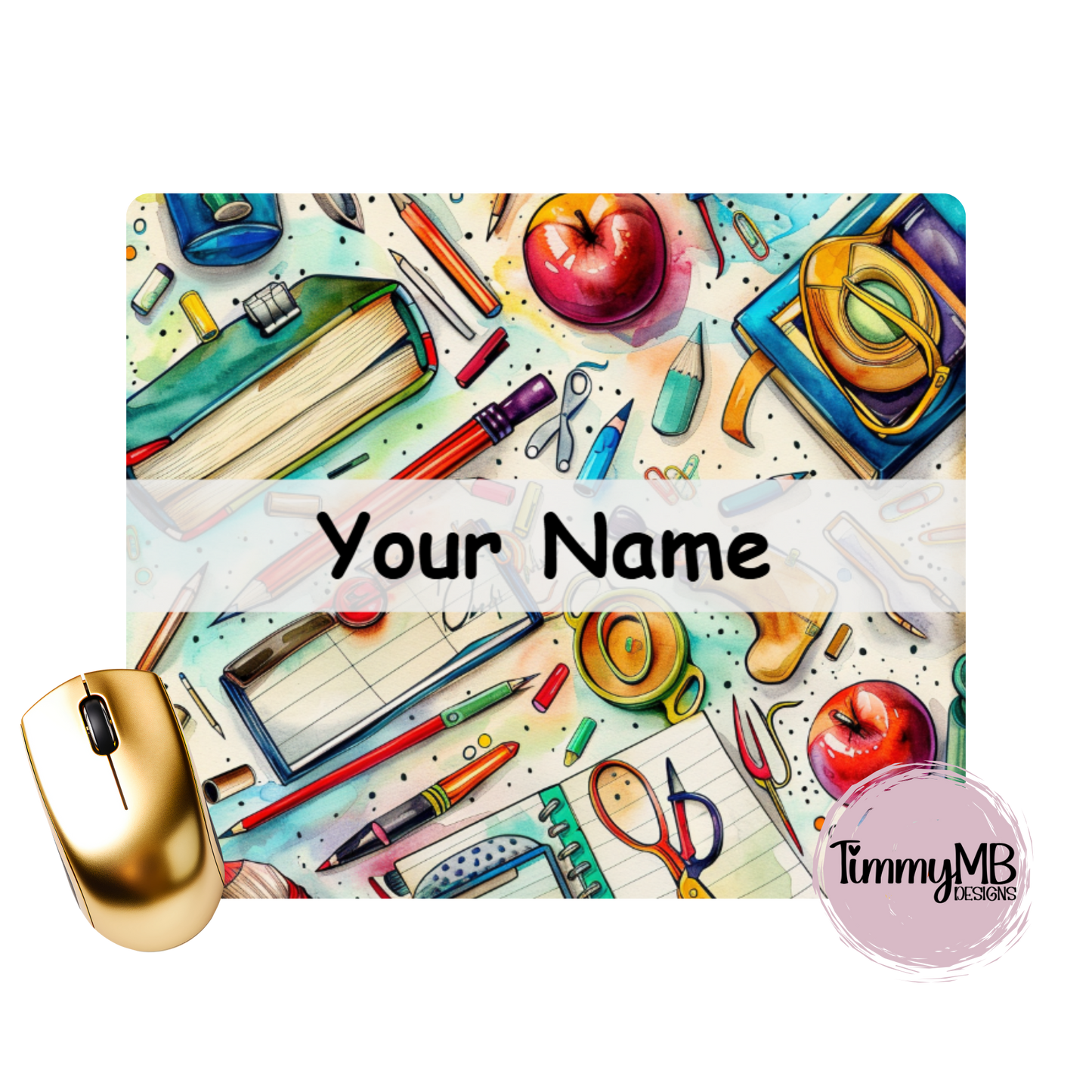 School Supplies: Retro - Custom Mouse Pad