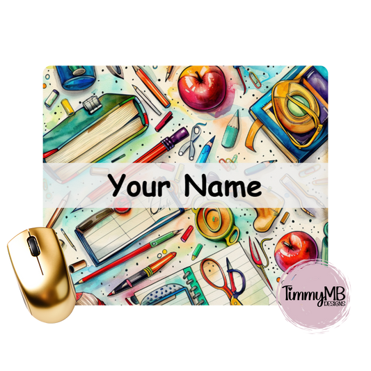 School Supplies: Retro - Custom Mouse Pad