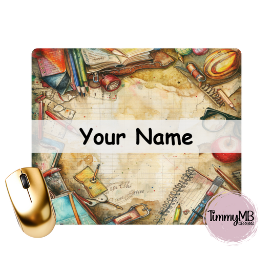 School Supplies: Retro 2 - Custom Mouse Pad