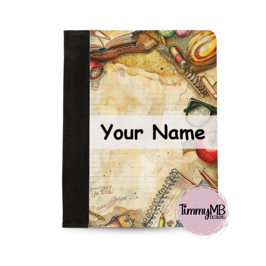 School Supplies: Retro 2 - Custom Notepad Portfolio