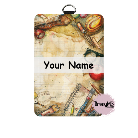School Supplies: Retro 2 - Custom ID Badge Holder
