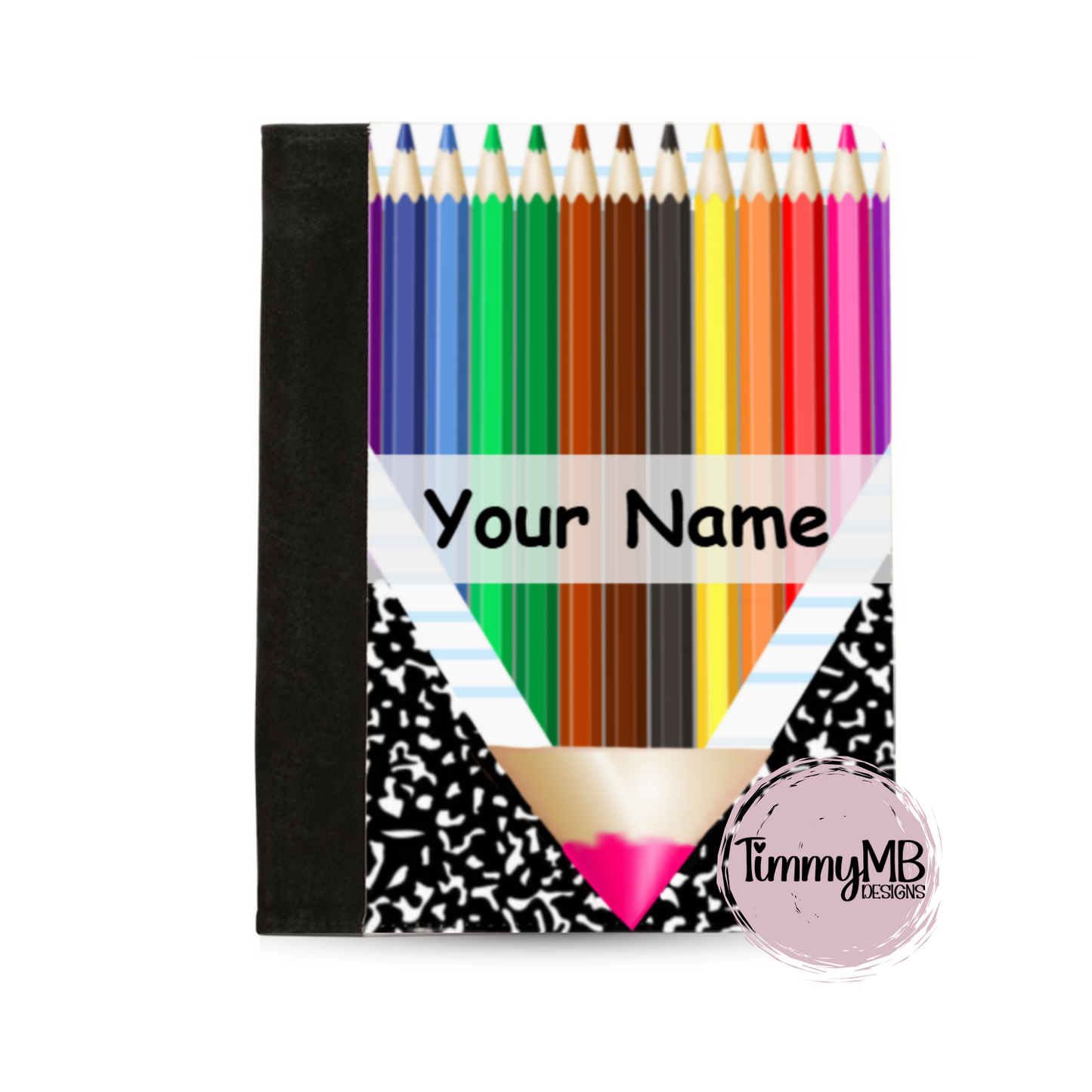 Colored Pencil Notebook Split - Custom Notepad Portfolio