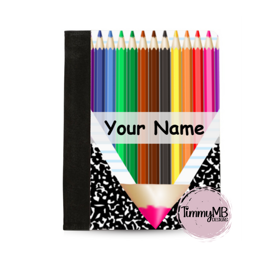 Colored Pencil Notebook Split - Custom Notepad Portfolio