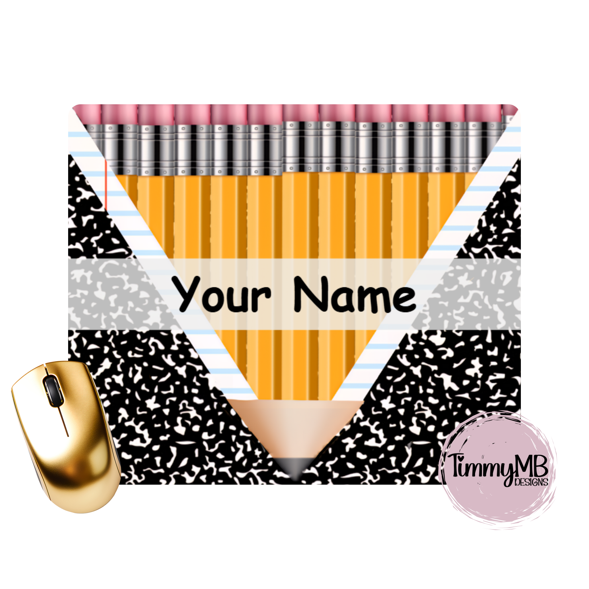 Pencil Notebook Split - Custom Mouse Pad – TimmyMB Designs