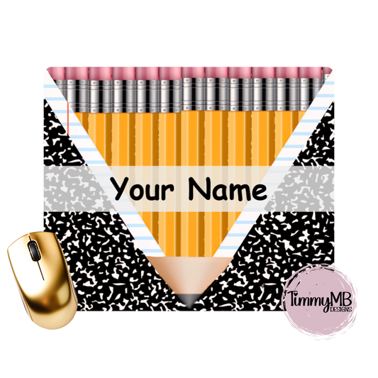 Pencil Notebook Split - Custom Mouse Pad