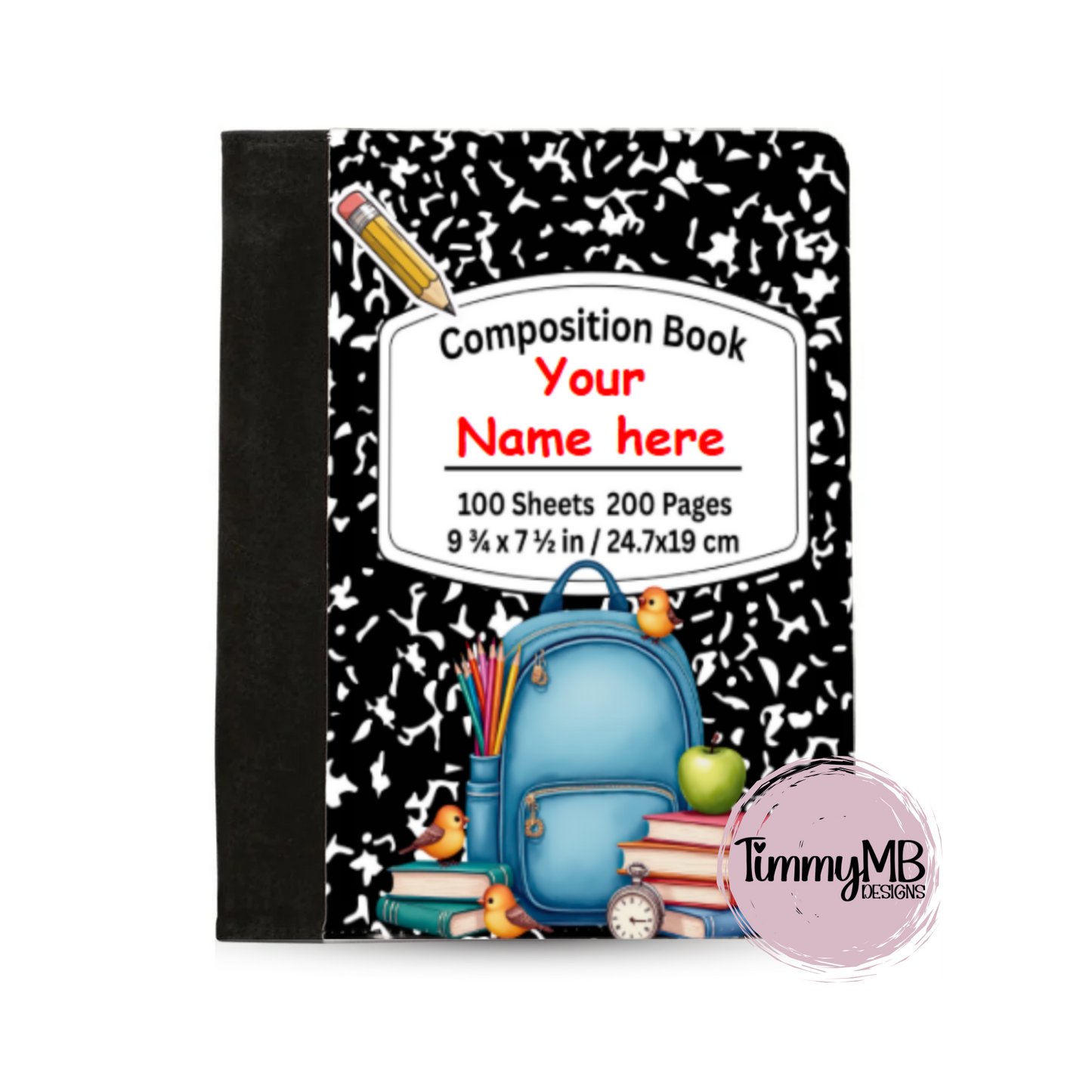 Composition Notebook: Blue Backpack - Custom Notepad Portfolio