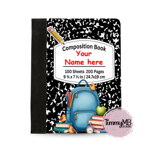Composition Notebook: Blue Backpack - Custom Notepad Portfolio