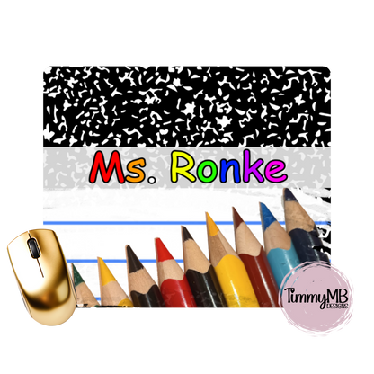 Composition Notebook: Colored Pencils - Custom Mouse Pad