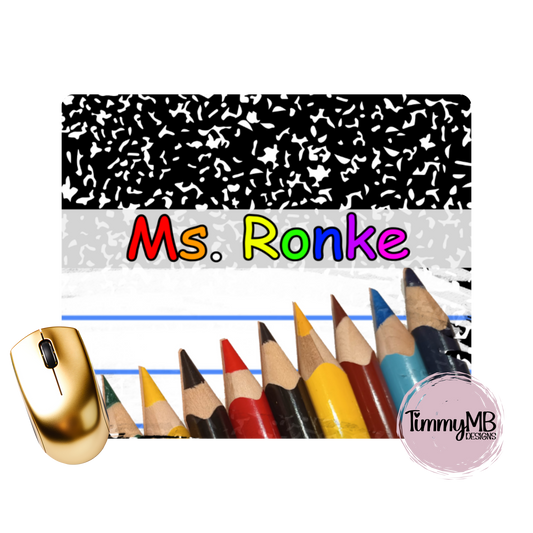Composition Notebook: Colored Pencils - Custom Mouse Pad
