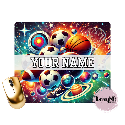 Sports Balls: Galaxy - Custom Mouse Pad