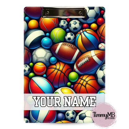 Sports Balls: Mixed - Custom Clipboard