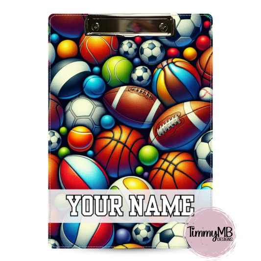 Sports Balls: Mixed - Custom Clipboard