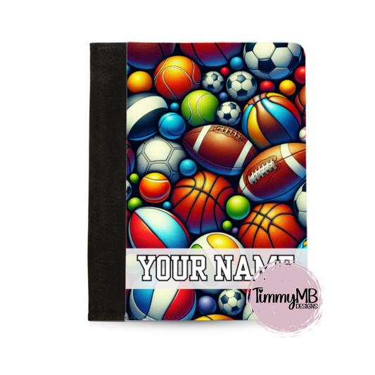 Sports Balls: Mixed - Custom Notepad Portfolio