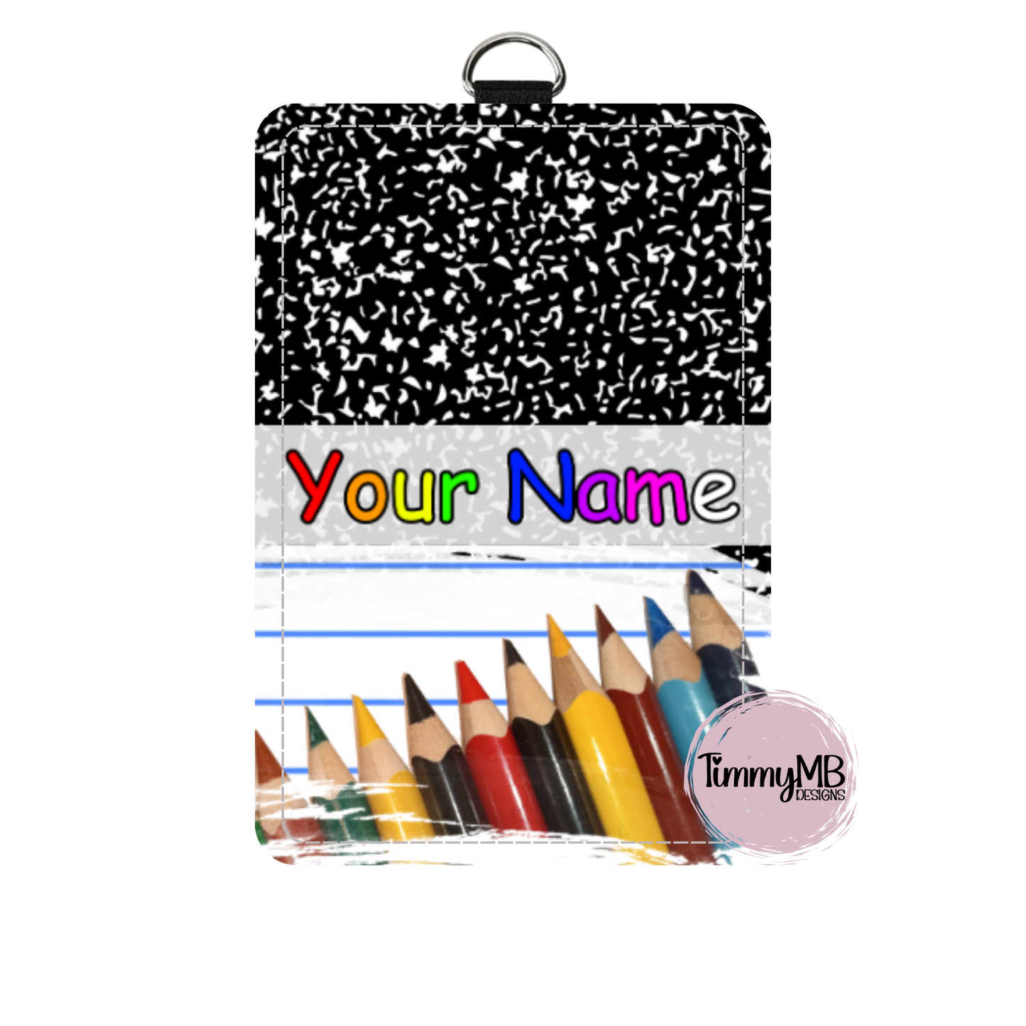 Composition Notebook: Colored Pencils - Custom ID Badge Holder