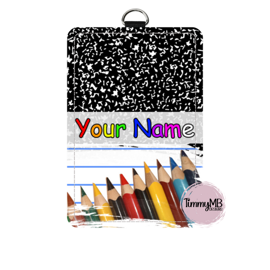 Composition Notebook: Colored Pencils - Custom ID Badge Holder