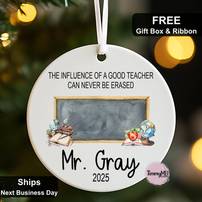 Ceramic Christmas Ornament - Chalkboard