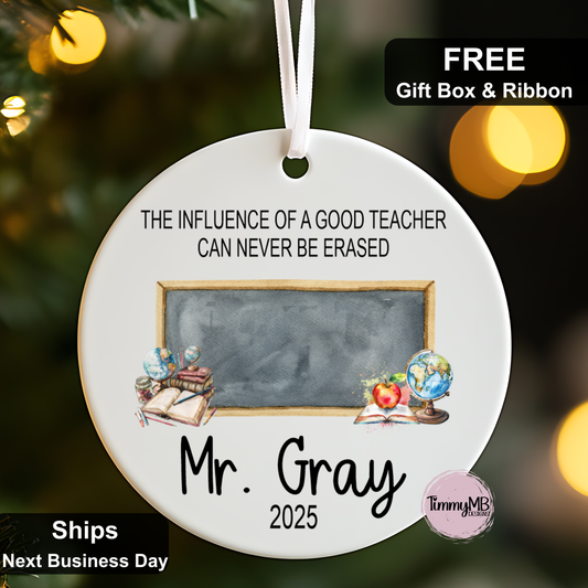 Ceramic Christmas Ornament - Chalkboard