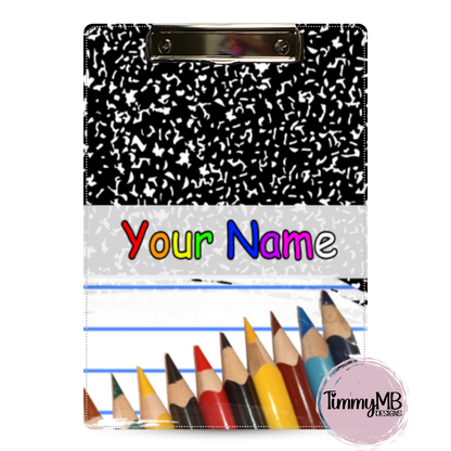 Composition Notebook: Colored Pencils - Custom Clipboard