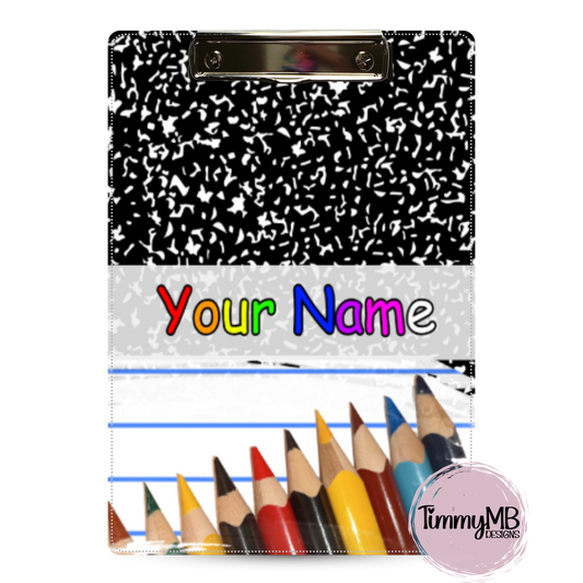 Composition Notebook: Colored Pencils - Custom Clipboard