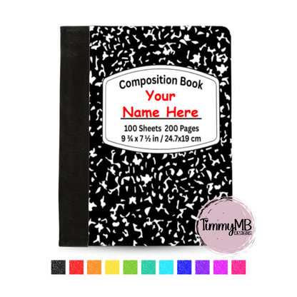 Composition Notebook: Plain - Custom Notepad Portfolio