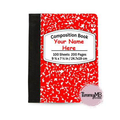 Composition Notebook: Plain - Custom Notepad Portfolio