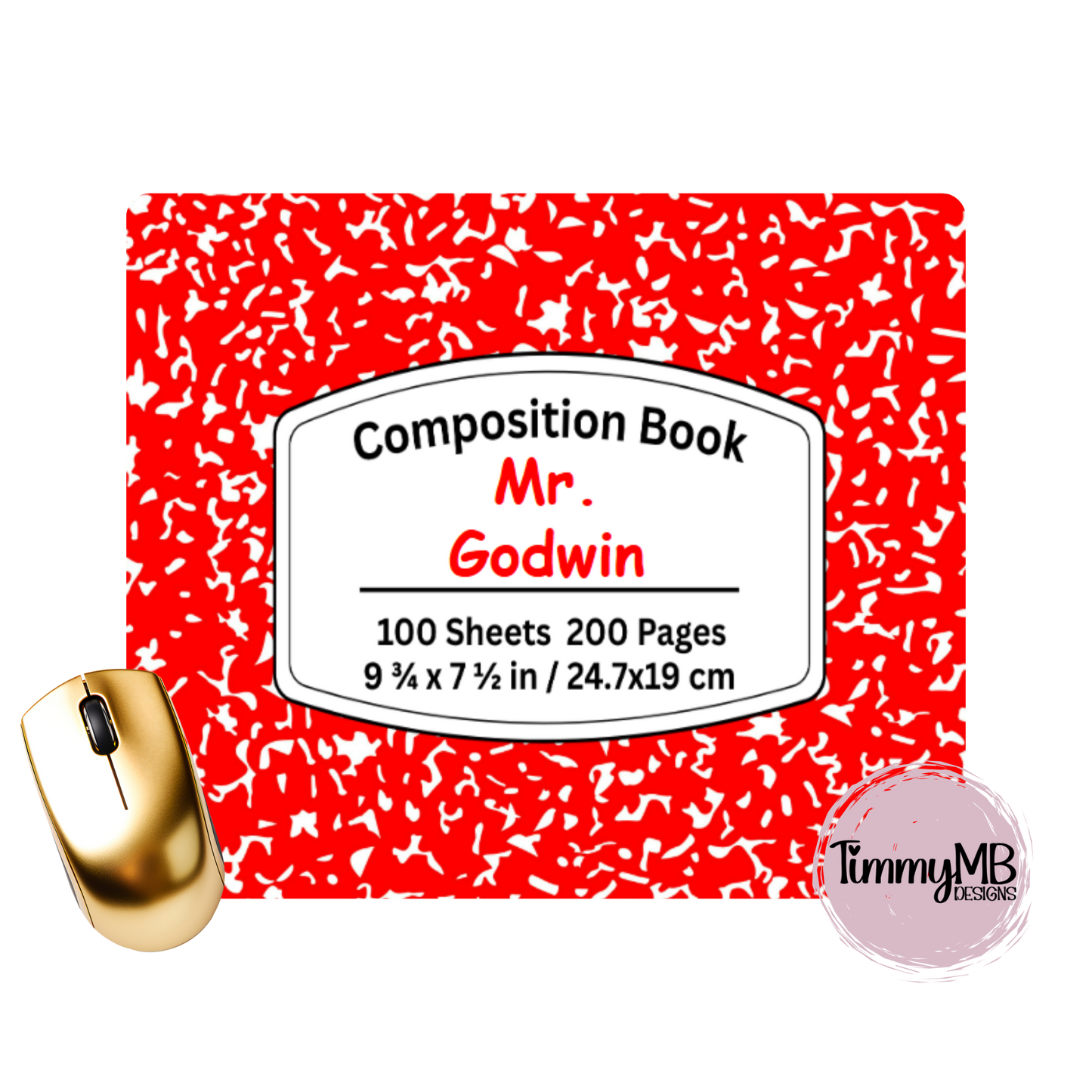 Composition Notebook: Plain - Custom Mouse Pad