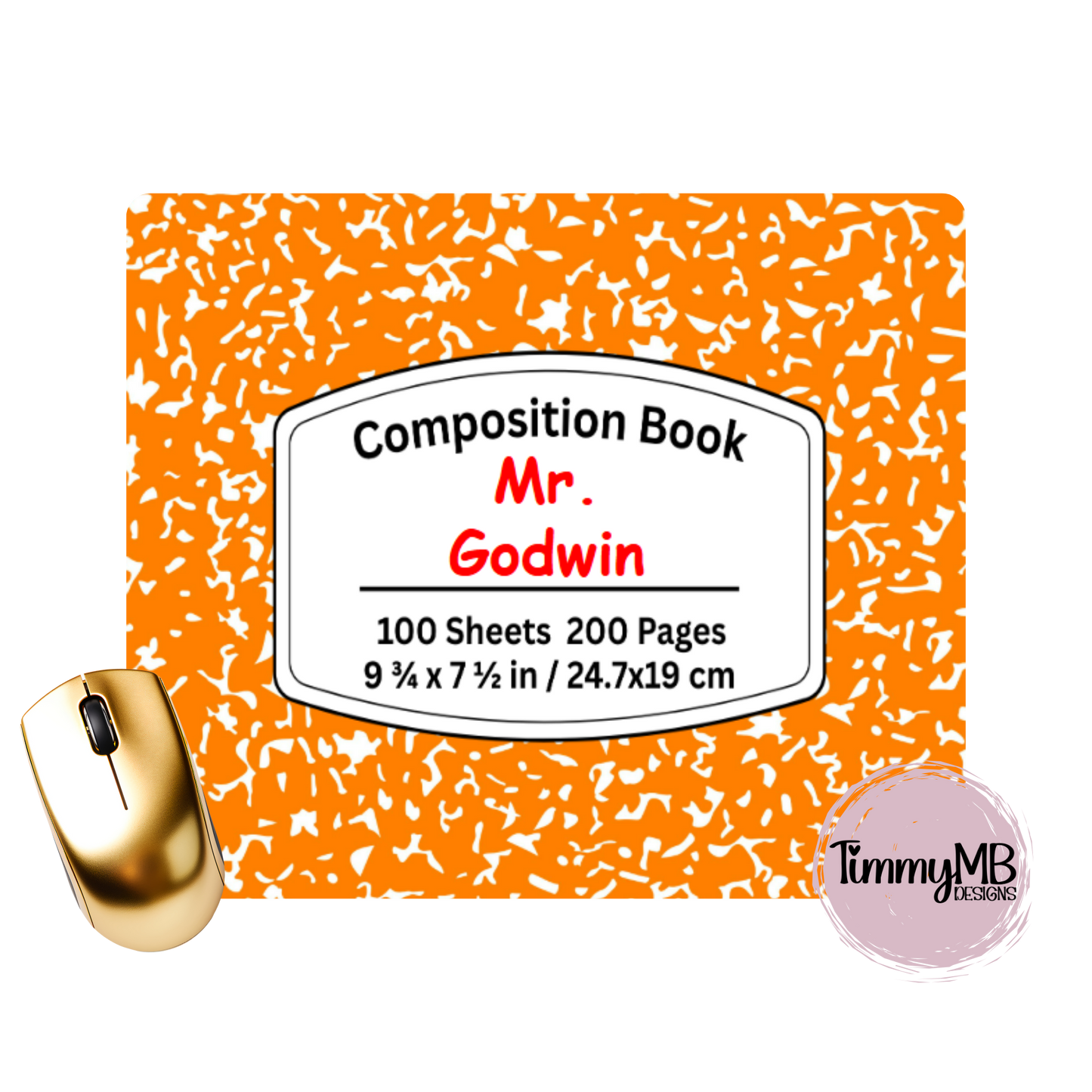 Composition Notebook: Plain - Custom Mouse Pad