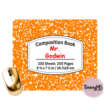 Composition Notebook: Plain - Custom Mouse Pad