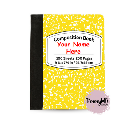 Composition Notebook: Plain - Custom Notepad Portfolio