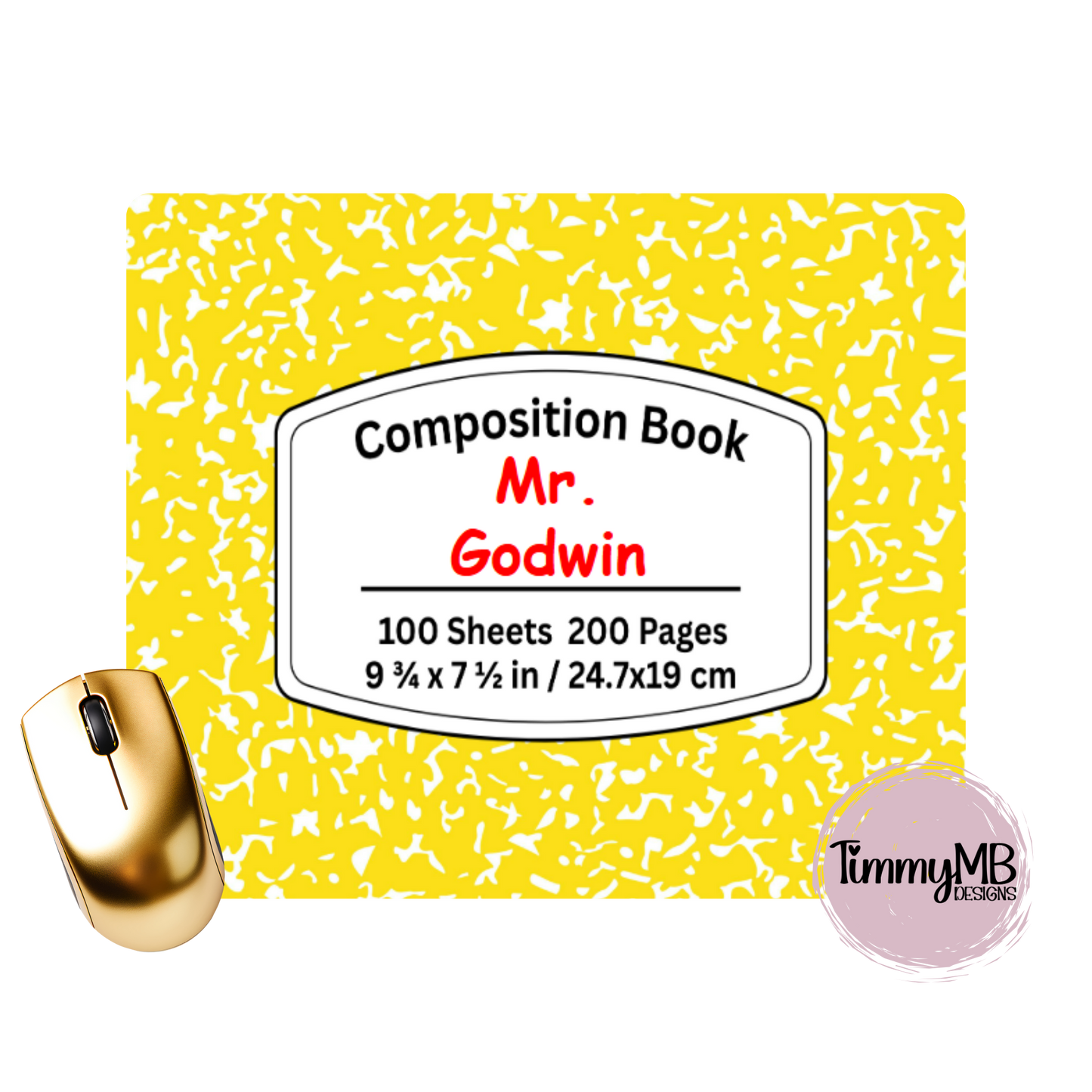 Composition Notebook: Plain - Custom Mouse Pad