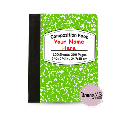 Composition Notebook: Plain - Custom Notepad Portfolio