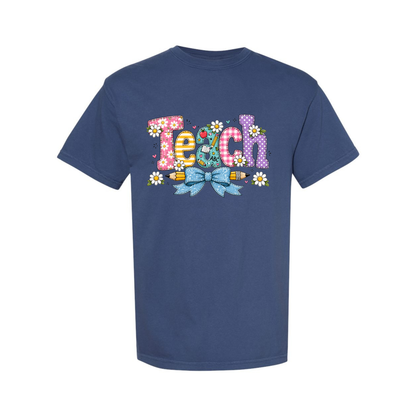 Coquette Teach Bow Patchwork - TShirt