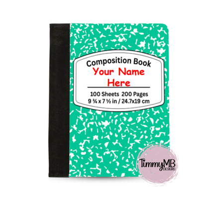 Composition Notebook: Plain - Custom Notepad Portfolio