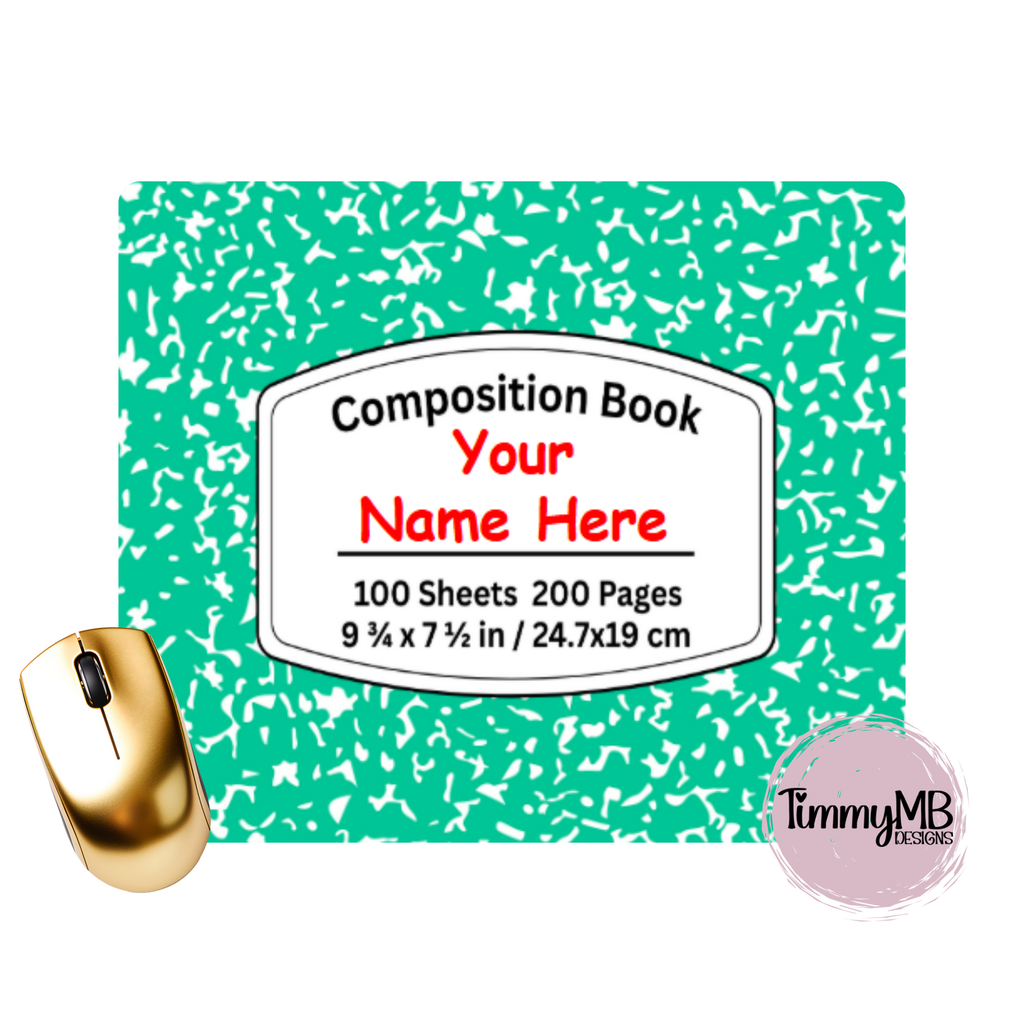 Composition Notebook: Plain - Custom Mouse Pad
