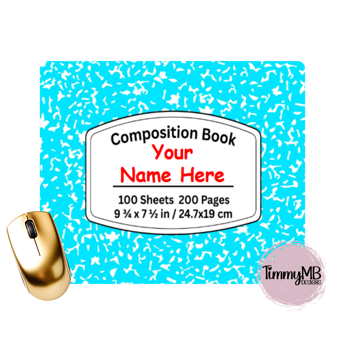 Composition Notebook: Plain - Custom Mouse Pad