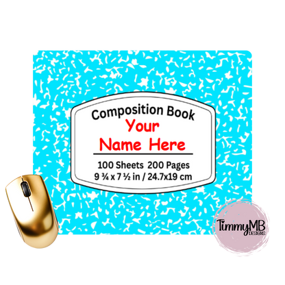 Composition Notebook: Plain - Custom Mouse Pad